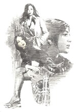 山田章博が執筆した、真山仁「ハーディ」の挿絵。