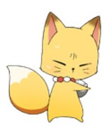 コックリさんの狐モード。(c)遠藤ミドリ／スクウェアエニックス・「繰繰れ！コックリさん」製作委員会