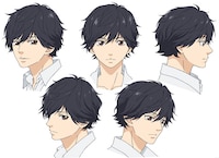 馬渕洸（高校生）のキャラクター設定画。(c)2014 咲坂伊緒／集英社・「アオハライド」製作委員会