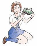 池田邦彦の読み切り作品「はやぶさや模型店」のカット。