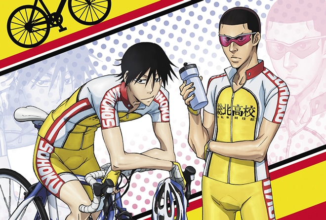 今泉と金城が描かれたポストカード。（c）渡辺航（週刊少年チャンピオン）／弱虫ペダル製作委員会