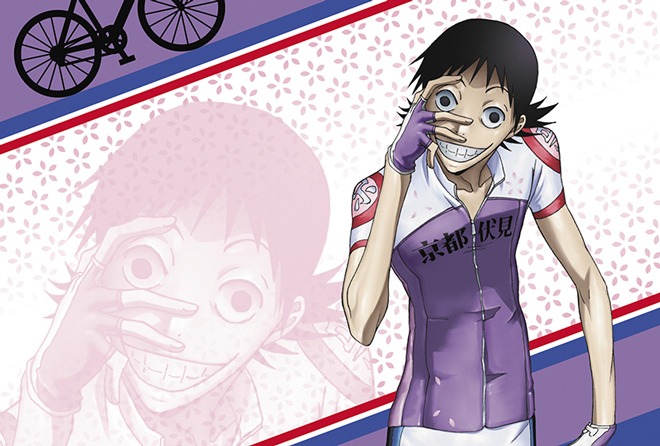 御堂筋が描かれたポストカード。（c）渡辺航（週刊少年チャンピオン）／弱虫ペダル製作委員会