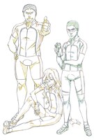 田所＆巻島＆金城が描かれたポストカード。（c）渡辺航（週刊少年チャンピオン）／弱虫ペダル製作委員会