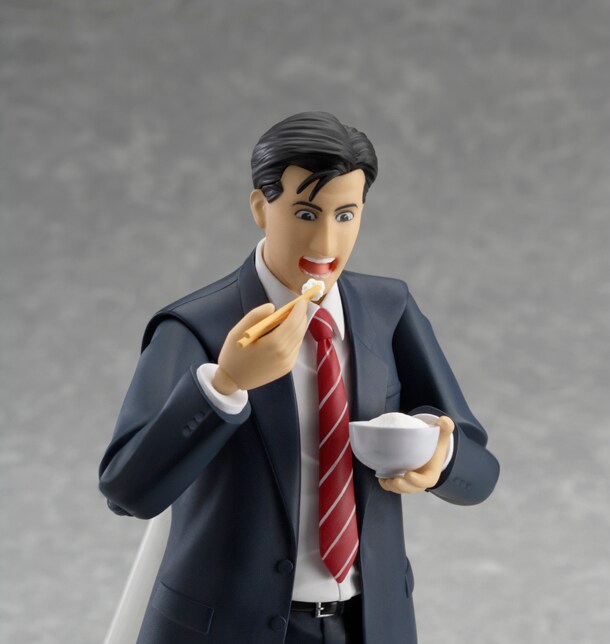 「figma 井之頭五郎」。箸を持った手やご飯茶碗も付属している。 (c)Masayuki Kusumi (c)Jiro Taniguchi