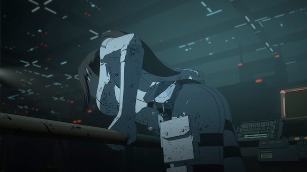 「新アングル版特別映像」では横に回り込んだアングルが見られる。(c)弐瓶勉・講談社/東亜重工動画制作局