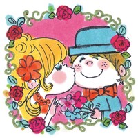 水森亜土のイラスト。製作年は不詳。(c)ADO MIZUMORI