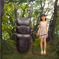 松山賢「いきものカード（クワガタ）」