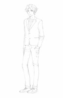 前野蜜也（CV：小野大輔）の設定画。 (c)椿いづみ／スクウェアエニックス・「月刊少女野崎くん」製作委員会