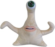 約28cmの「寄生獣／ミギーリアルサイズぬいぐるみ」。(c)岩明均/講談社