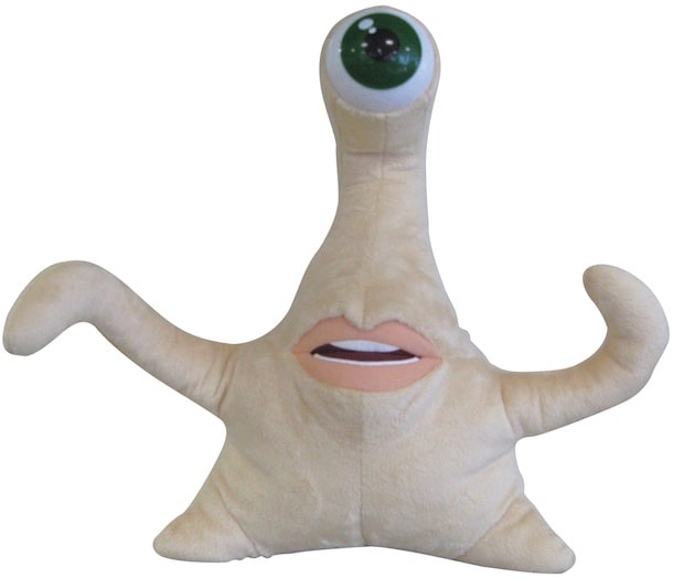 約28cmの「寄生獣/ミギーリアルサイズぬいぐるみ」。(c)岩明均/講談社