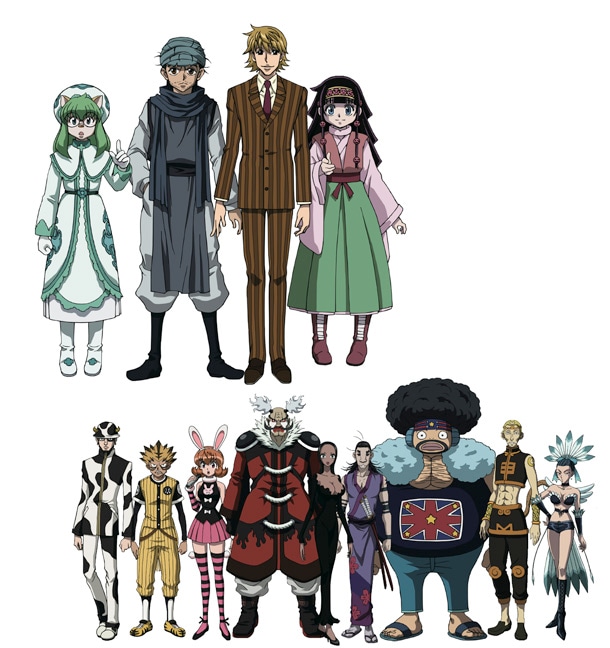 「選挙編」に登場するキャラクターの設定画(c)POT（冨樫義博）1998年-2011年 (c)VAP・日本テレビ・集英社・マッドハウス (c)POT（冨樫義博）1998年-2011年 (c)VAP・日本テレビ・マッドハウス