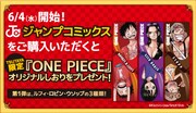 「ONE PIECE」累計発行部数3億冊突破キャンペーンの告知画像。