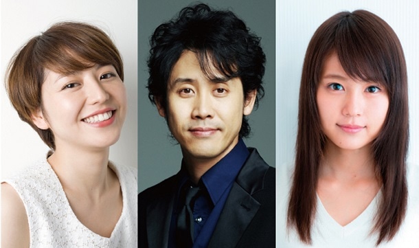 映画「アイアムアヒーロー」キャスト陣。左から藪役の長澤まさみ、鈴木英雄役の大泉洋、比呂美役の有村架純。