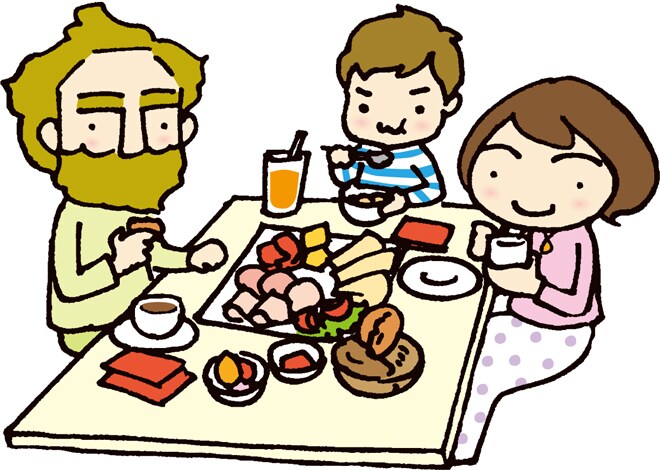 「ダーリンは外国人 ベルリンにお引越し」に登場するトニー、トニーニョ、さおり。