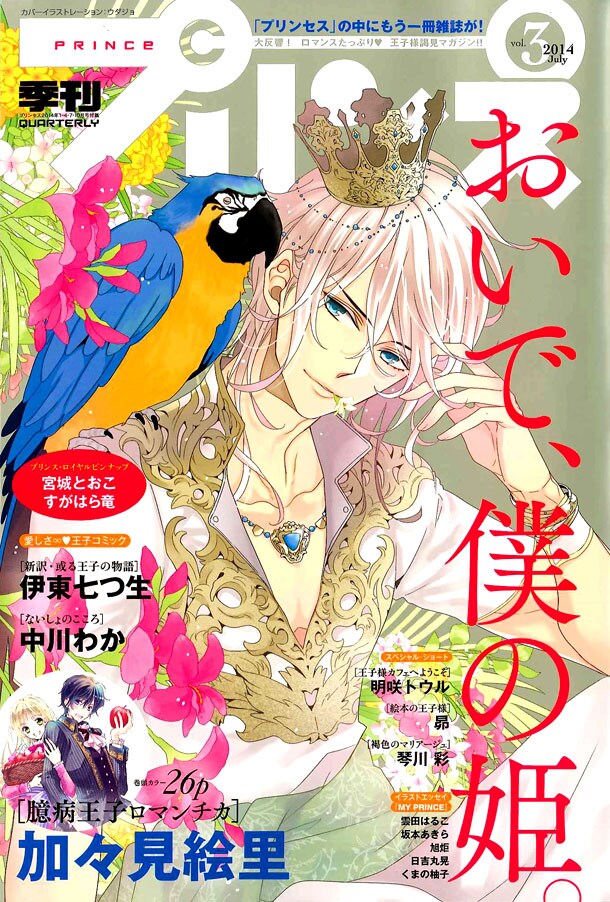 月刊プリンセス7月号に収められている「季刊プリンスvol.3」の表紙。
