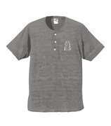 「木曜日のフルット」ヘンリーネックTシャツ（グレー）のフロント。