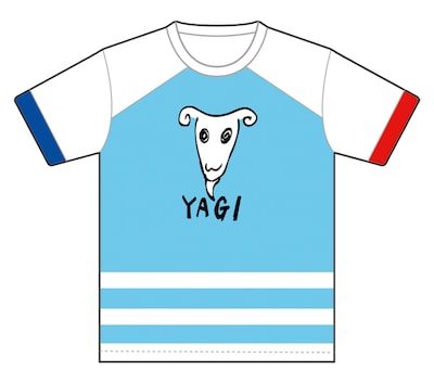 「『弱虫ペダル』巻島“YAGI“Tシャツ完全版」のフロント。