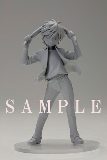 「月刊少女野崎くん」6巻初回限定特装版に付く「みこりんフィギュア」のサンプル（着色前）。