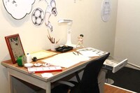 高橋陽一の仕事机も再現されている。