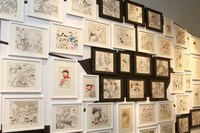 「ボールはともだち。キャプテン翼展」に展示される原画。