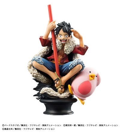 「チェスピースコレクションR『ストロング9』スペシャルコラボセット」モンキー・D・ルフィ×ユン（キング） (c)尾田栄一郎／集英社・フジテレビ・東映アニメーション (c)バードスタジオ／集英社・フジテレビ・東映アニメーション (c)島袋光年／集英社・フジテレビ・東映アニメーション