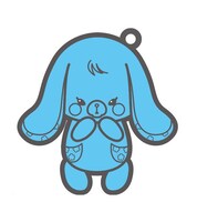 ラムネ柄のキーホルダーのうち1種。