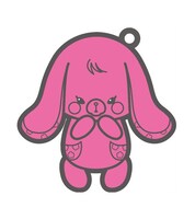 ラムネ柄のキーホルダーのうち1種。