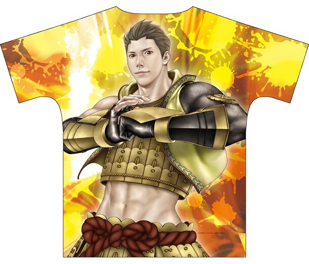 「『戦国BASARA』全面プリントTシャツ 徳川家康Ver.」のバック。
