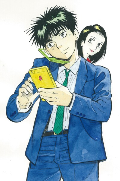 細野不二彦による新連載「商人道 あきんロード」のカット。