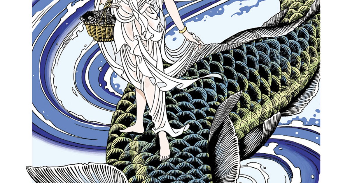 江口寿史が描く魚籃観音＆真野恵里菜、高級版画に - コミックナタリー