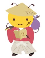 剣心に扮装した集英社文庫のキャラクター・はち。