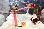 会場に展示された「セーラームーン」グッズ。