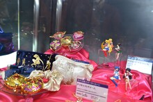 会場に展示された「セーラームーン」グッズ。
