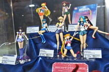 会場に展示された「セーラームーン」グッズ。