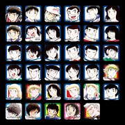 「『キャプテン翼』ポスター&マグネット」のマグネット一覧。(c)高橋陽一／集英社