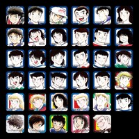 「『キャプテン翼』ポスター&マグネット」のマグネット一覧。(c)高橋陽一／集英社