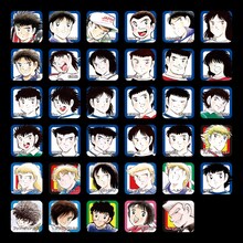 「『キャプテン翼』ポスター&マグネット」のマグネット一覧。(c)高橋陽一／集英社