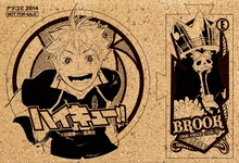 「コルクコースター＆『ONE PIECE』コルクピースセット」の1種。(c)尾田栄一郎／集英社 (c)古舘春一／集英社