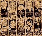 10種類を連結させた「『ONE PIECE』コルクピース」。(c)尾田栄一郎／集英社