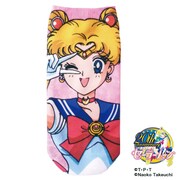 「美少女戦士セーラームーン プリントソックス」のセーラームーン柄。(C)武内直子・PNP・東映アニメーション 　(C)Naoko Takeuchi 発売元：（株）バンダイ