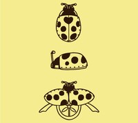 Tシャツ「テントウメカ」バックプリント。