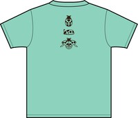 Tシャツ「テントウメカ」レギュラーカラーのアイスグリーン。