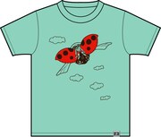 Tシャツ「テントウメカ」レギュラーカラーのアイスグリーン。