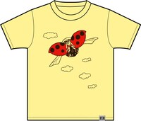 Tシャツ「テントウメカ」レギュラーカラーのライトイエロー。