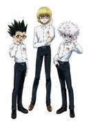 「HUNTER×HUNTER × クーレンズ アイウェア」の描き下ろしイラスト。(c)POT（冨樫義博）1998年-2011年 (c)VAP・日本テレビ・マッドハウス