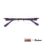 HUNTER×HUNTER × クーレンズ アイウェア「クロロ モデル」マットブラック×パープル (c)POT（冨樫義博）1998年-2011年 (c)VAP・日本テレビ・マッドハウス