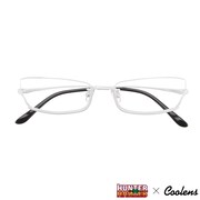 HUNTER×HUNTER × クーレンズ アイウェア「ヒソカ モデル」ホワイト (c)POT（冨樫義博）1998年-2011年 (c)VAP・日本テレビ・マッドハウス