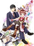 至道流星によるスピンオフノベル「朝霧ちとせはへこたれない~売れないアイドル活動日誌~」カット。イラストはヤマウチシズによるもの。