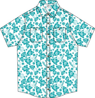 「川崎市 藤子・F・不二雄ミュージアム」の「ハワイフェア 2014」に合わせて8月上旬に発売されるアロハシャツ。(c)Fujiko Pro