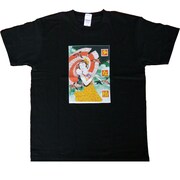 「少女椿Tシャツ（傘 ブラック）」